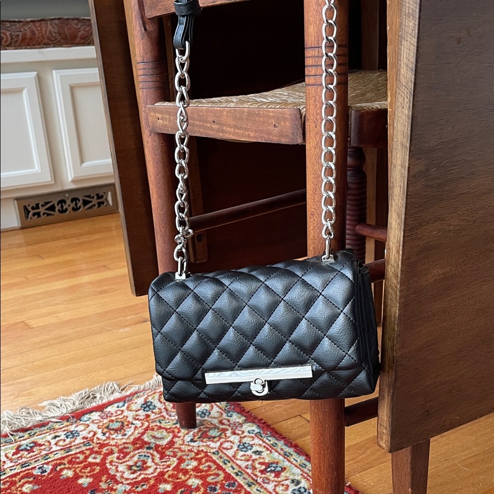 Steve Madden Black Quilted Crossbody Bag